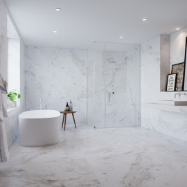 ceramic floor tiles, floor tiles, white, light grey, impermo, modern, minimalistisch